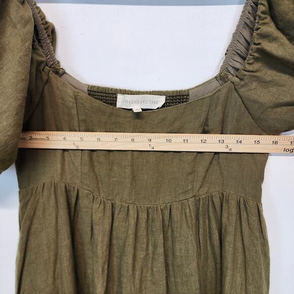 Elegant Olive Green Maxi Dress - Picture 9 of 12